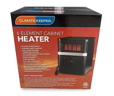 Climate Keeper 6 Element Cabinet Heater, Black