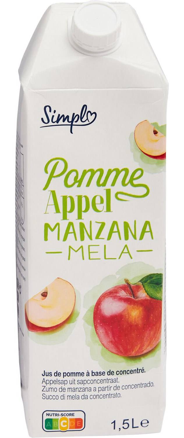 Simpl - Jus de fruit à base de concentré, pomme (1,5L)