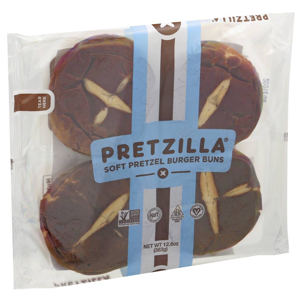 Pretzilla Soft Pretzel Burger Buns (2 fl oz)