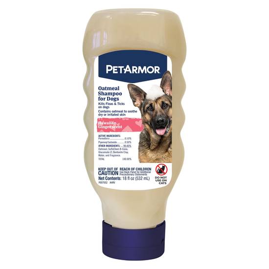 PetArmor® Flea & Tick Oatmeal Shampoo for Dogs - Hawaiian Ginger - 18 Fl (Size: 18 Fl Oz)