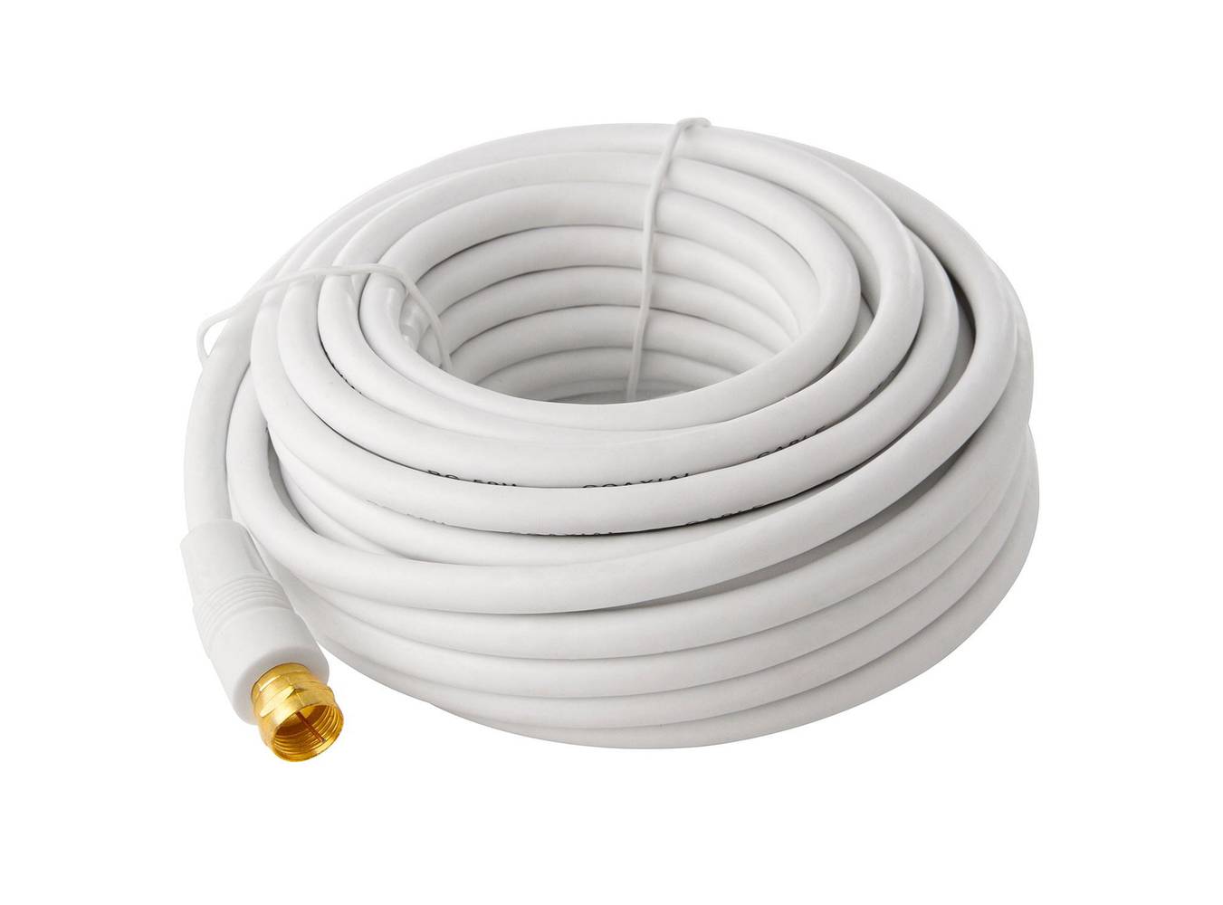 Macrotel cable coaxial para tv atornillable (blanco 7.5mts)