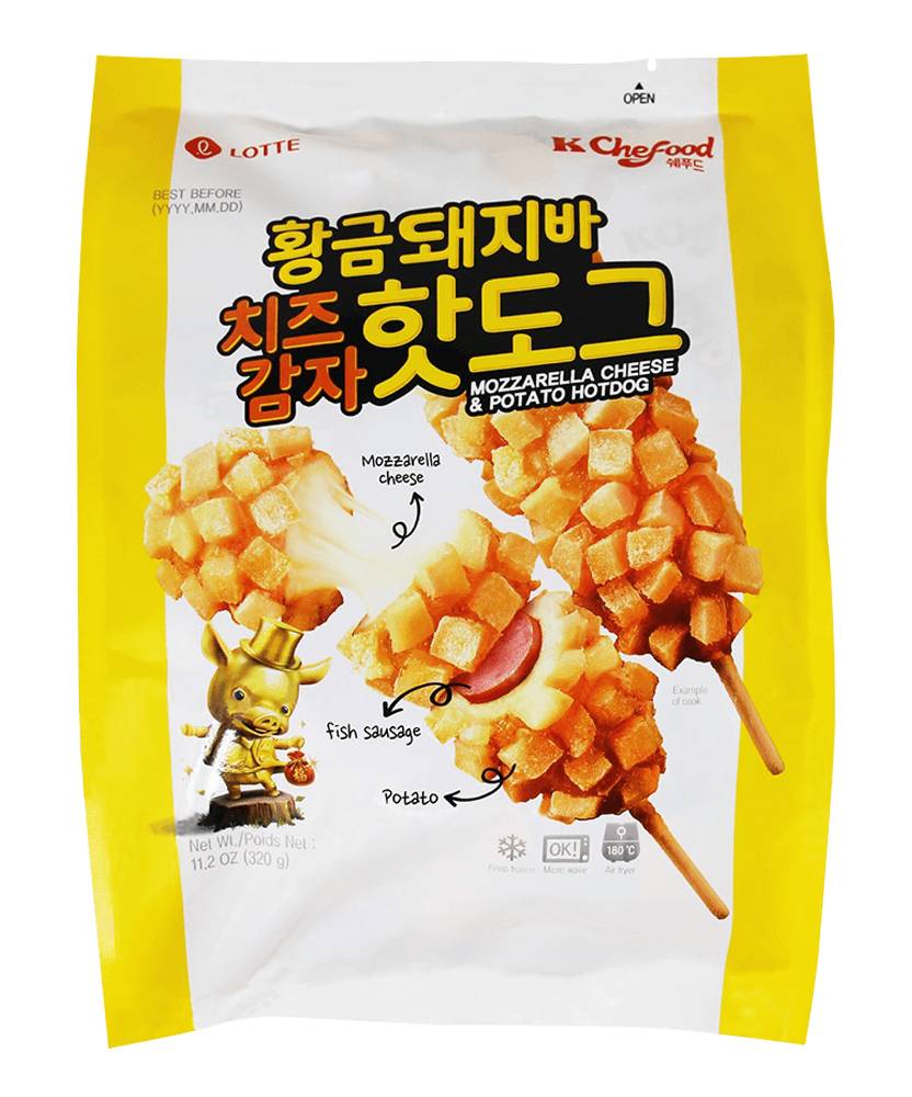 Lotte Mozzarella Cheese Potato Hotdog (11.2 oz)
