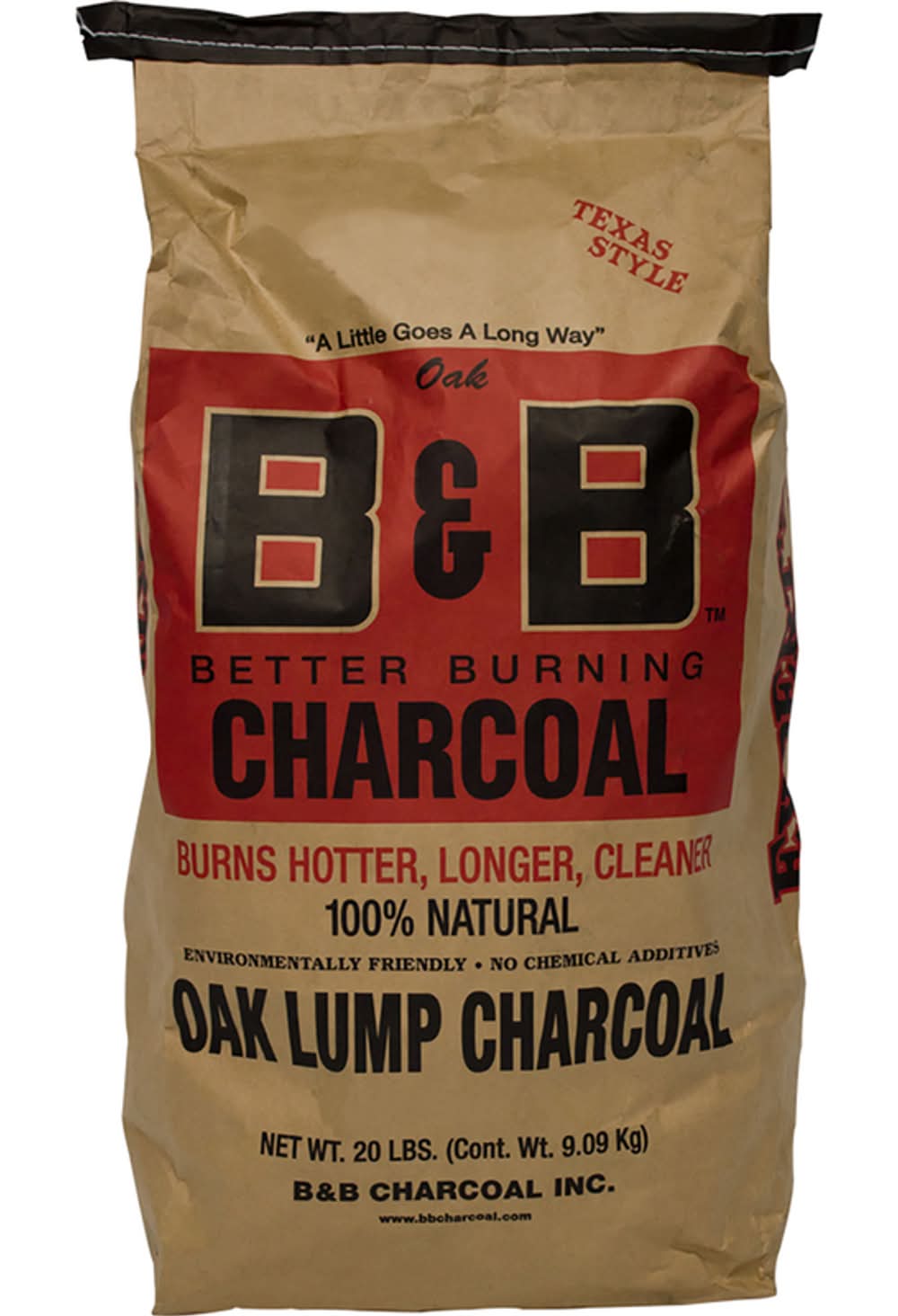 B&B Charcoal All Natural Oak Lump Charcoal 20 Lb