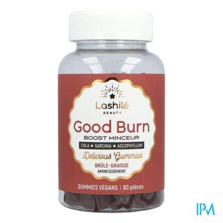 Lashile Beauty Good Burn Boost Minceur Gomme Cerise Vegan 60 Compléments minceur - Minceur