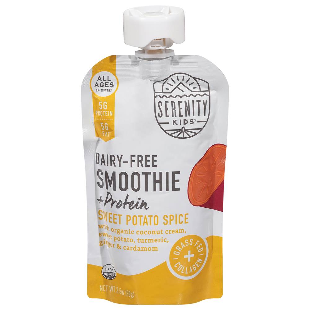 Serenity Kids Dairy-Free Smoothie + Protein Baby Food, Sweet Potato Spice (3.5 oz)