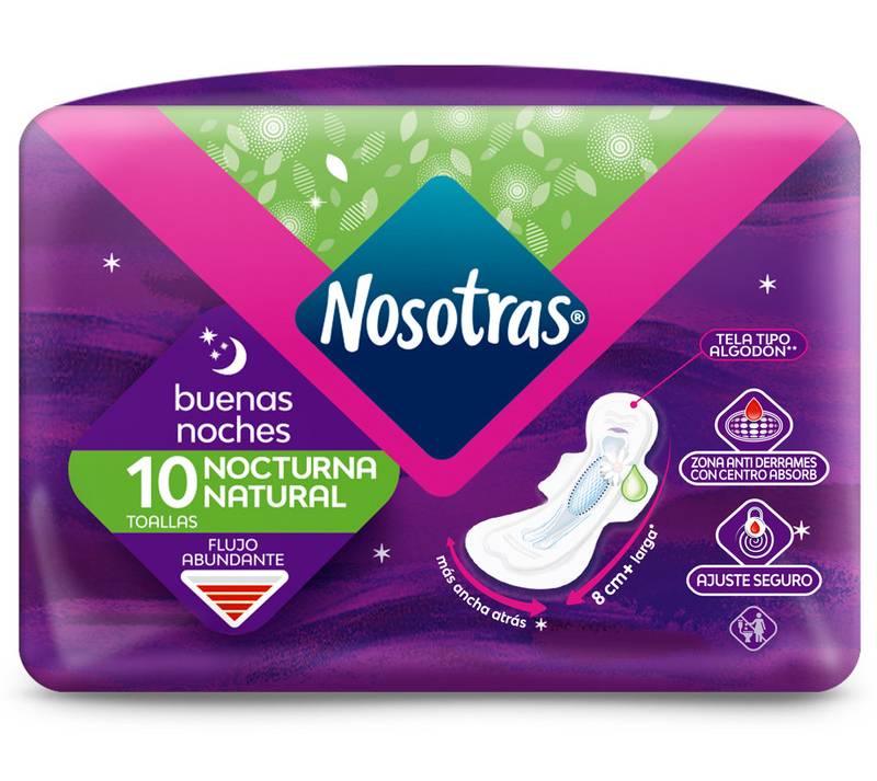 Nosotras TOALL SANIT BUEN NOCH NATUR *10