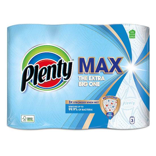 Plenty Max Performance Kitchen Rolls (3 pack)