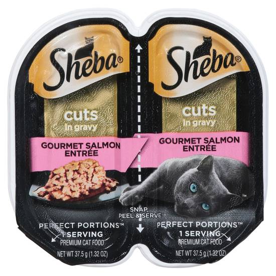 Sheba Cuts in Gravy Gourmet Salmon Entree Cat Food (2 ct, 37.5 g)