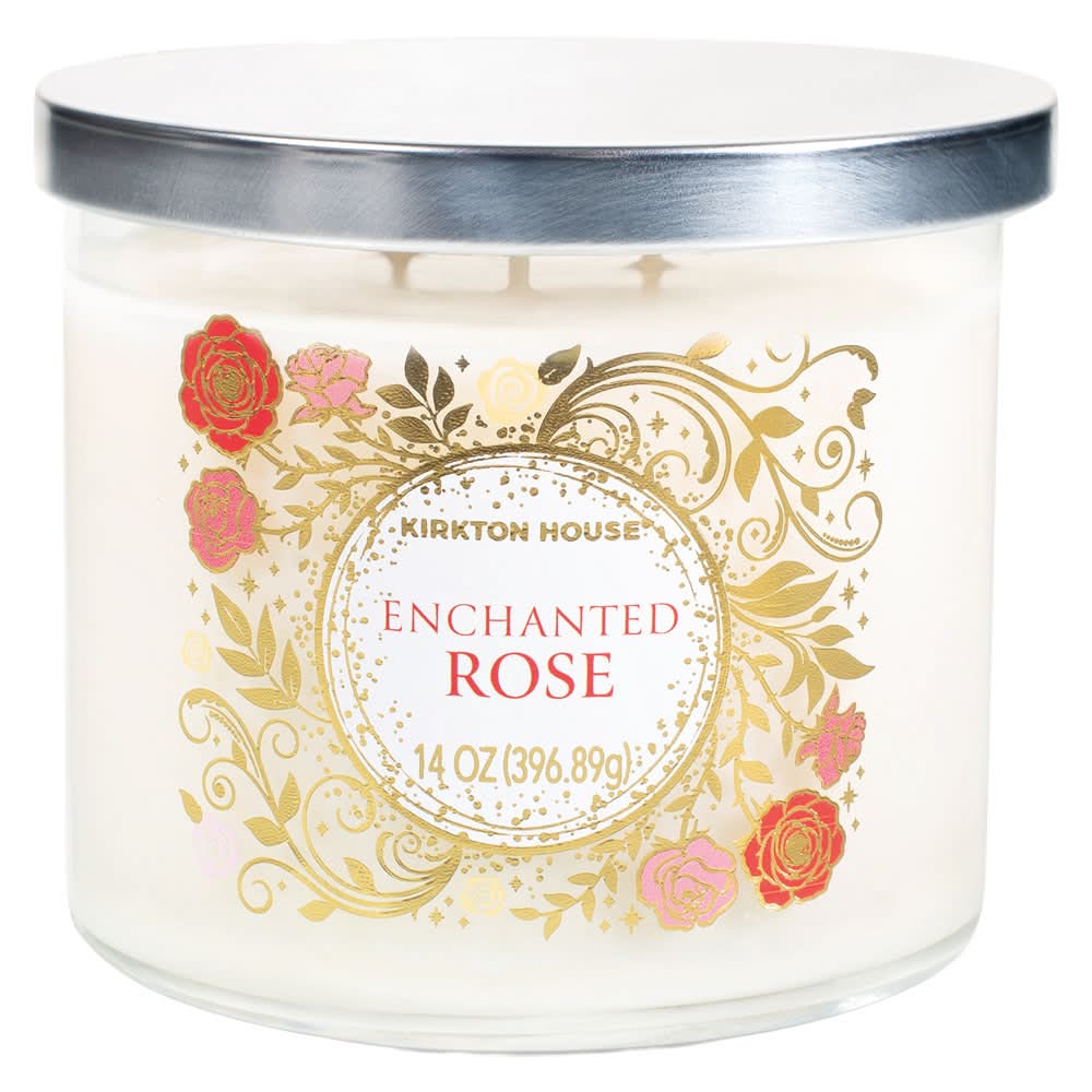 KIRKTON HOUSE Enchanted Rose 3 Wick Candle