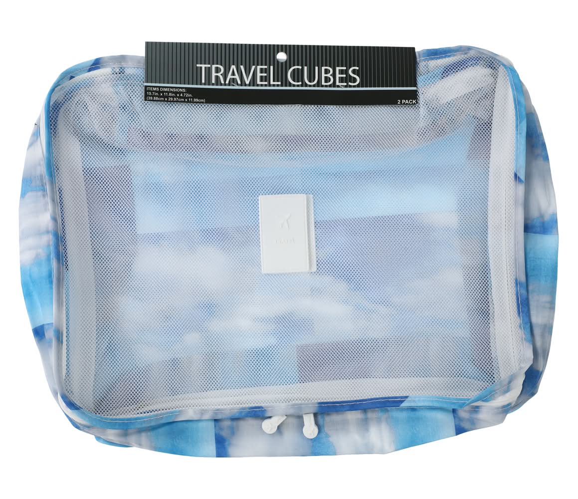 Mesh Travel Cubes 15.7in x 11.8in, 2-Count Clouds