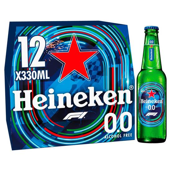 Heineken 0.0 Alcohol Free Lager Beer 12x330ml