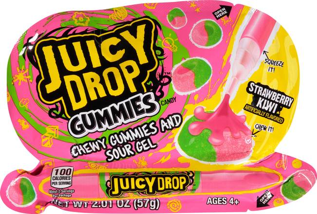 Juicy Drop Chewy Gummies Sour Gel Candy (strawberry kiwi )