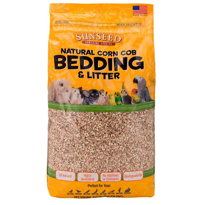 Sunseed Natural Corn Cob Bedding, 350 Cubic Inches