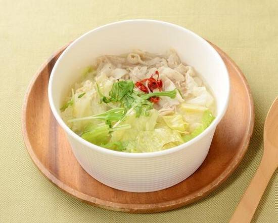 【軽食】NL豚しゃぶレタスの白湯スープ