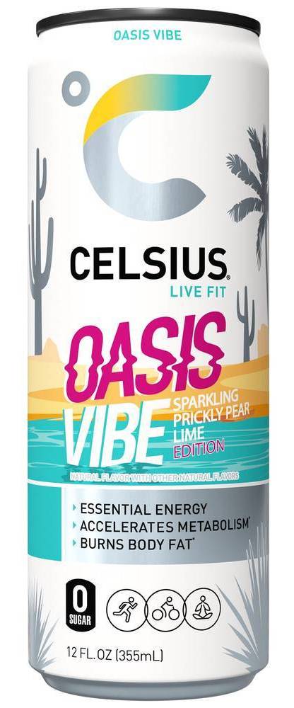 Celsius Sparkling Energy Drink Oasis Vibe-Lime (12 fl oz)