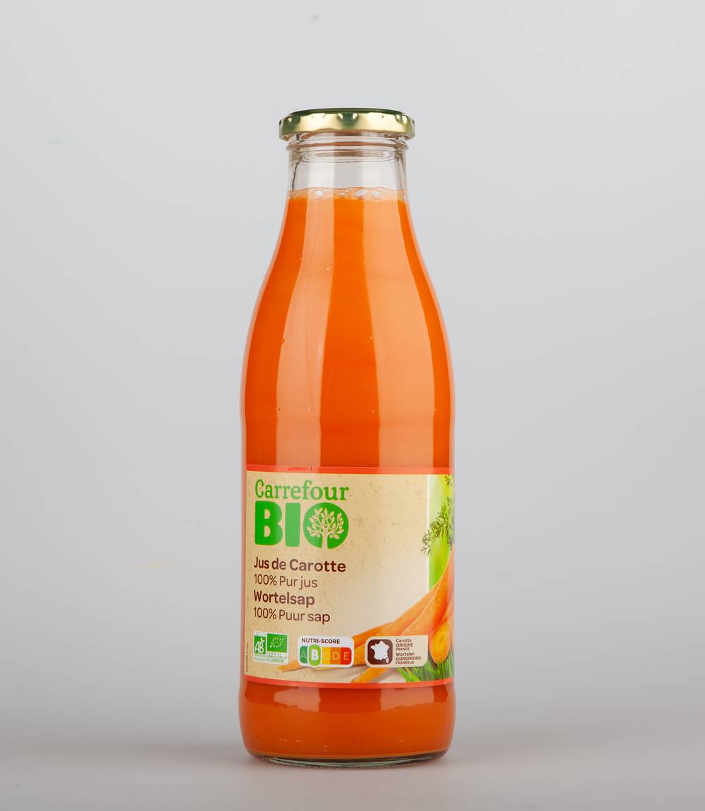 Carrefour - Fid jus de carotte bio 100% pur jus