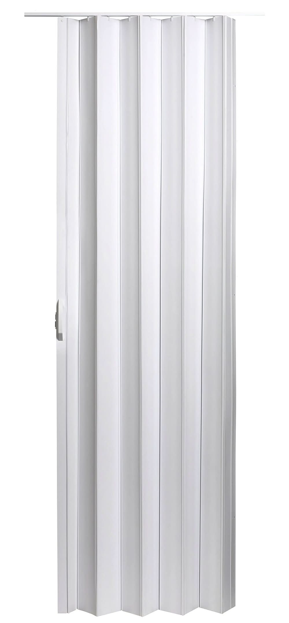 Spectrum Vinyl Accordion Door With Hardware, 36 In. X 80 In., White