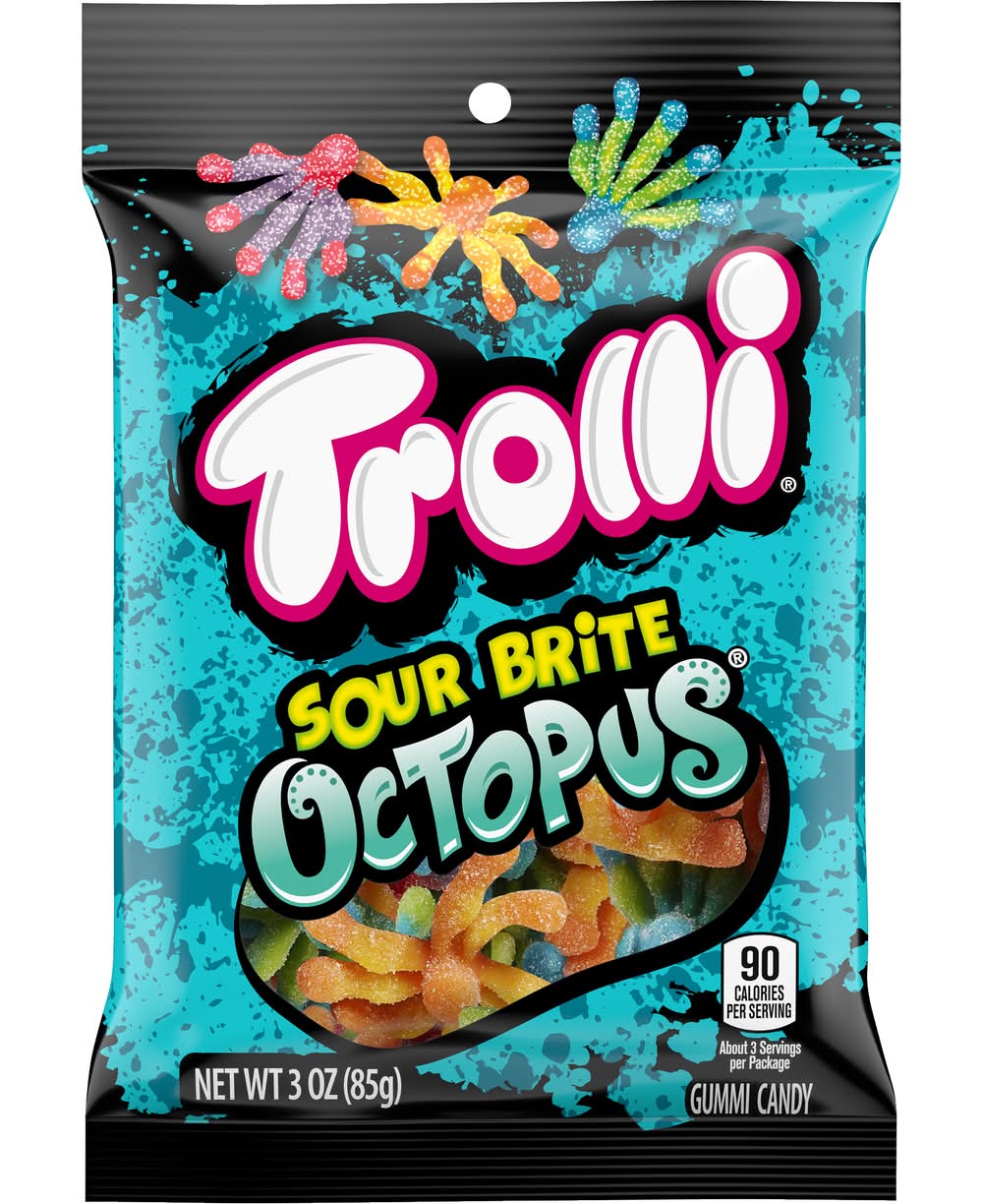 Trolli Sour Brite Octopus Gummi Candy (3 oz)