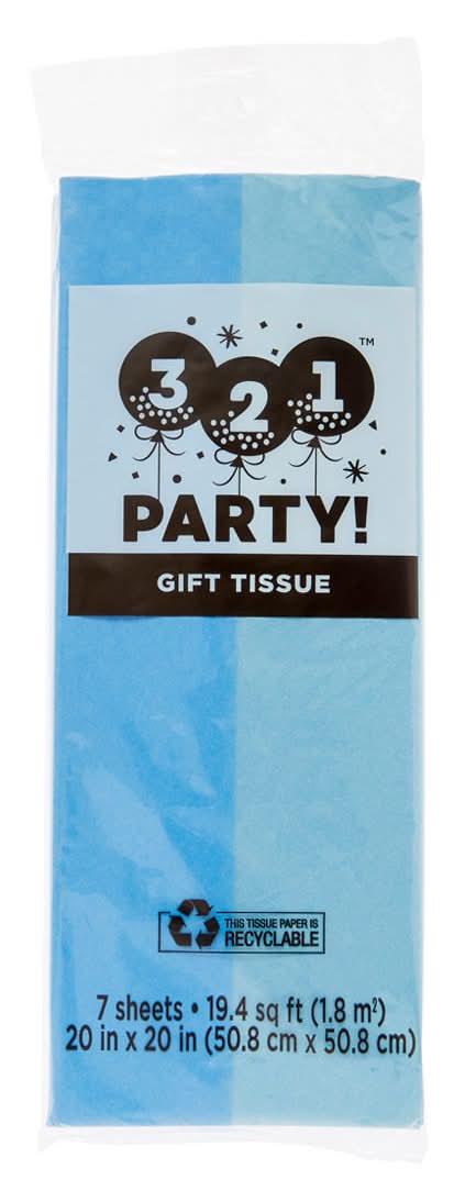 321 Party! Light Blue Gift Tissue Paper 7 Ct