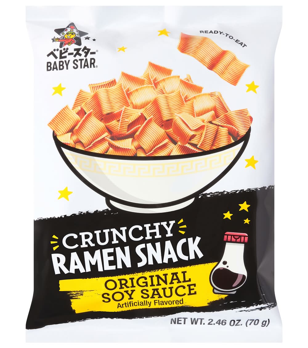 Baby Star Ramen Snack, Original Soy Sauce & Crunchy (2.5 oz)