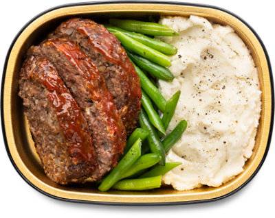 Readymeals Meatloaf With Green Beans & Mashed Potatoes - Ea