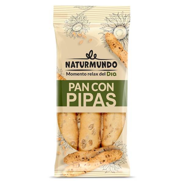 Palitos de Pan con Pipas Naturmundo Bolsa (90 g)