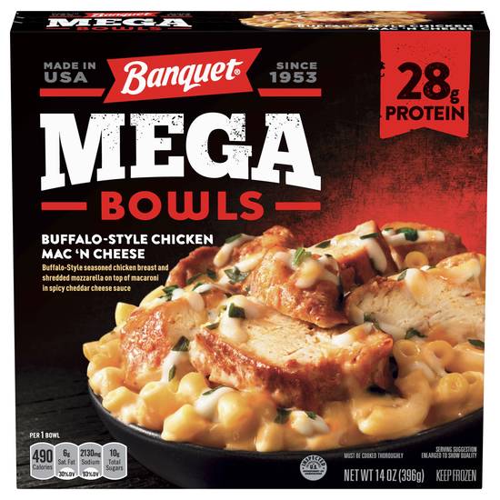 Banquet Mega Bowls Buffalo-Style Chicken Mac 'N Cheese