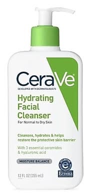 CeraVe Hydrating Face Wash & Cleanser for All Skin Types, 12 oz. (S2937517)