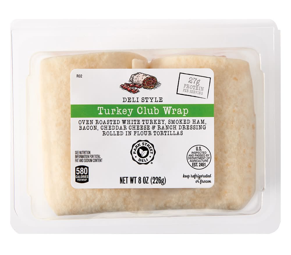 Park Street Deli Turkey Club Wrap (8 oz)