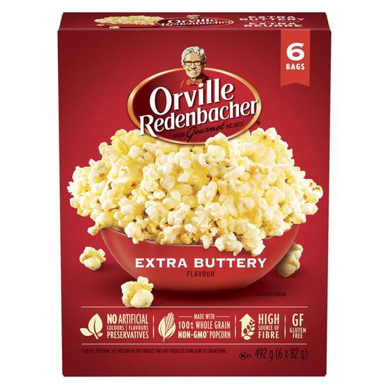 Orville Redenbacher's Popcorn Extra Buttery (6 x 82 g)