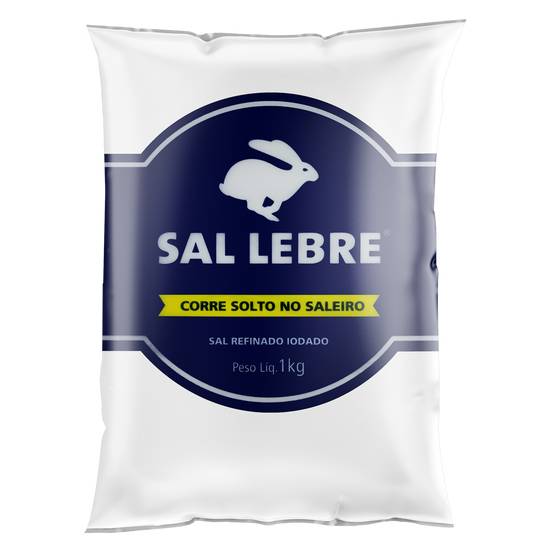 Lebre sal refinado iodado branco (1 kg)