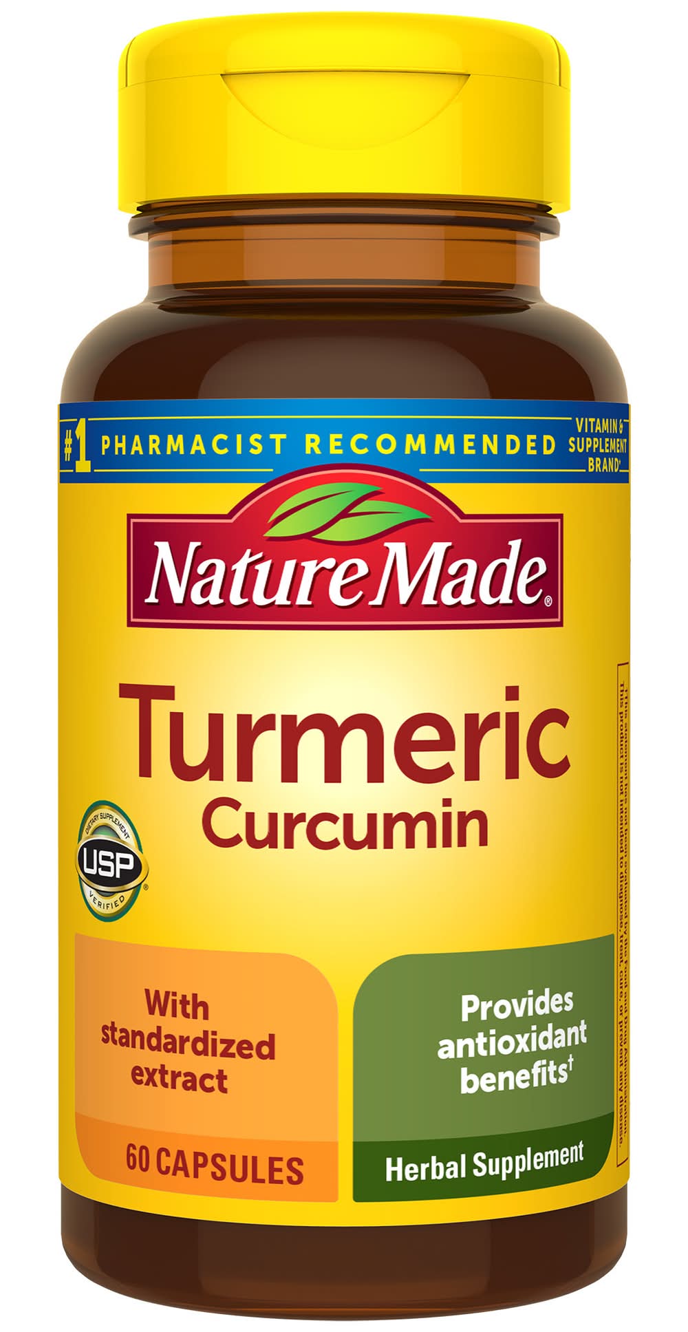 Nature Made Turmeric Curcumin Supplements Capsules 500 mg (60 ct)
