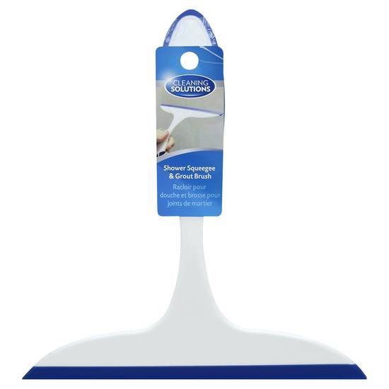 Cleaning Solutions Shower Squeegee and Grout Brush
