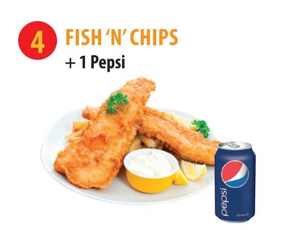 Fish N' Chips + 1 Boisson