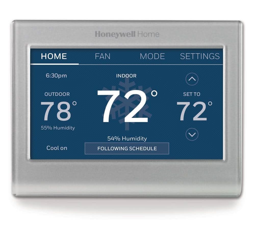 Honeywell Home Wi-Fi Smart Color 7-Day Programmable Smart Thermostat With Color-Changing Touchscreen Display