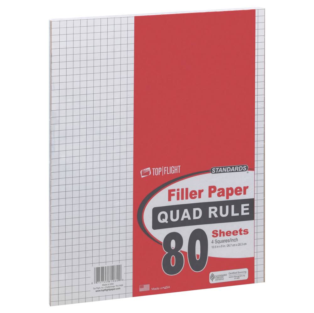 Top Flight Quadrille Filler Paper (80 sheets)