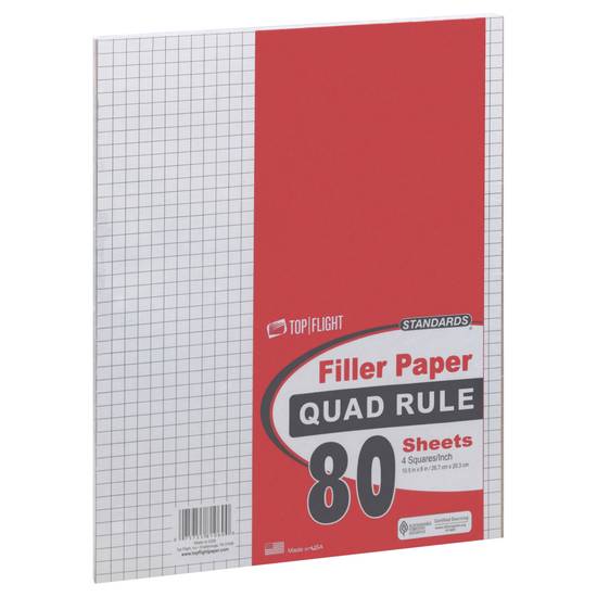 Top Flight Quadrille Filler Paper (80 sheets)
