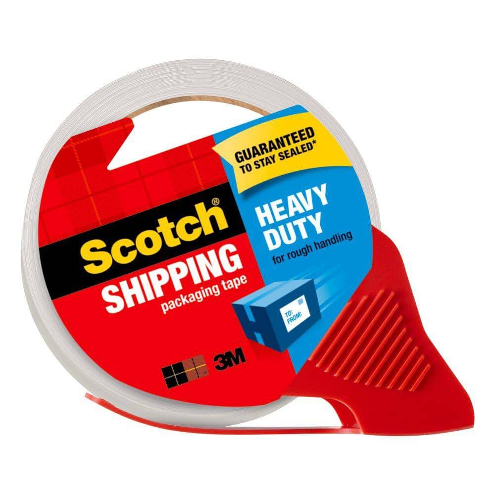 Scotch Heavy Duty Shipping Packaging Tape With Dispenser, 1.88 In. X 54.6 Yds