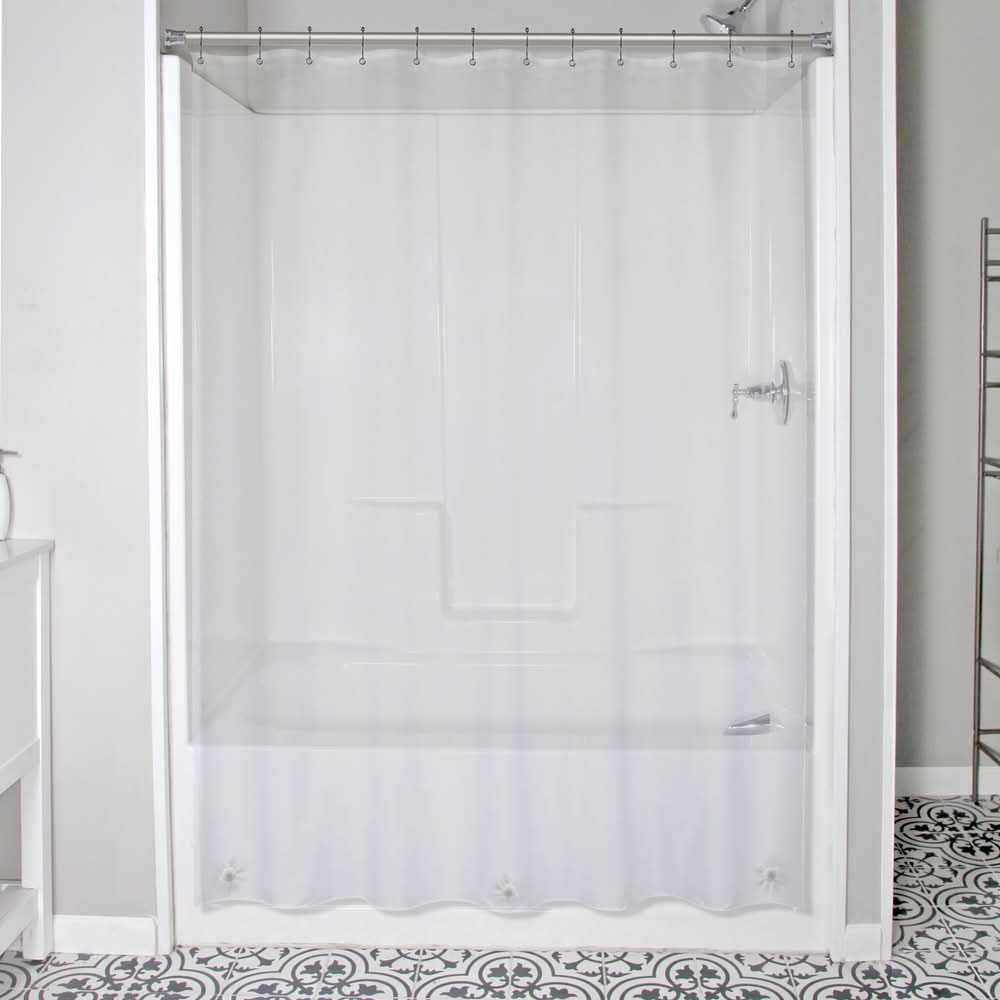 Style Selections Medium Weight PEVA 70.0-in W x 72-in L Clear Solid EVA/PEVA Shower liner