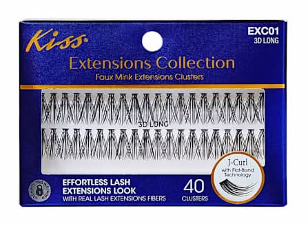 Kiss® Extensions Collection Faux Mink Extension Clusters 3D Long 40-Pack