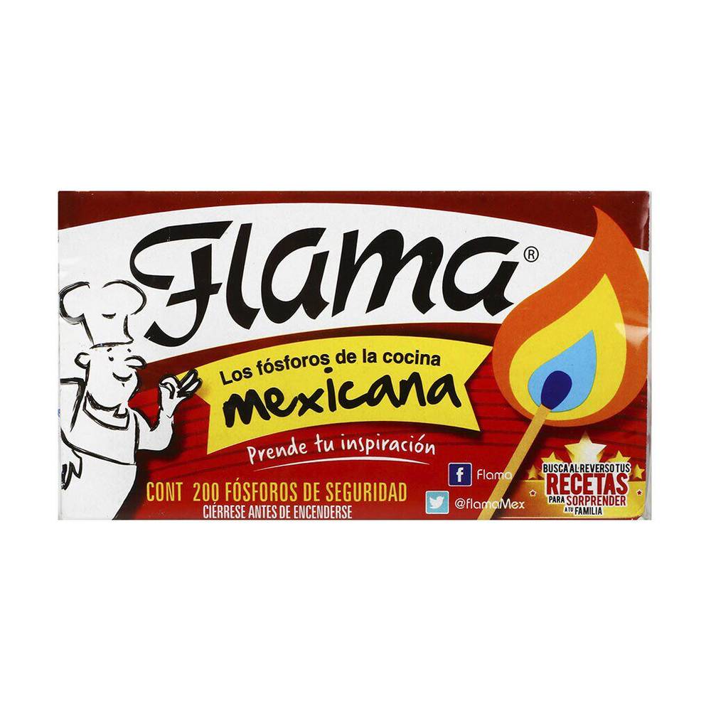 Flama fósforos para la cocina (pack 2 x 200 piezas)