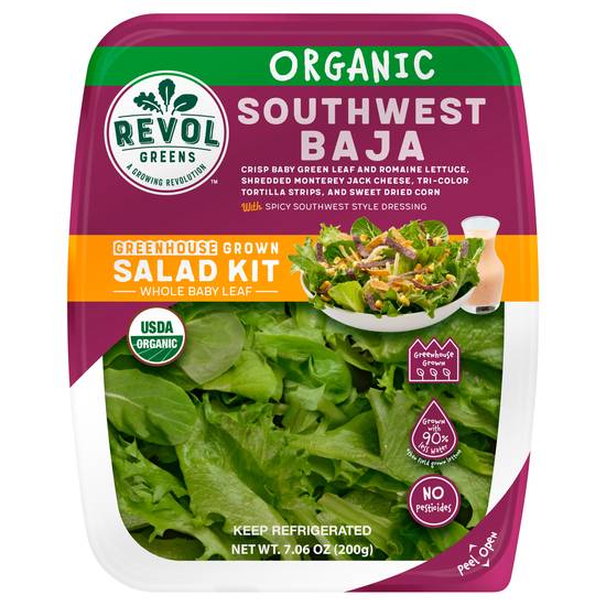 Revol Greens Organic Southwest Baja Salad Kit