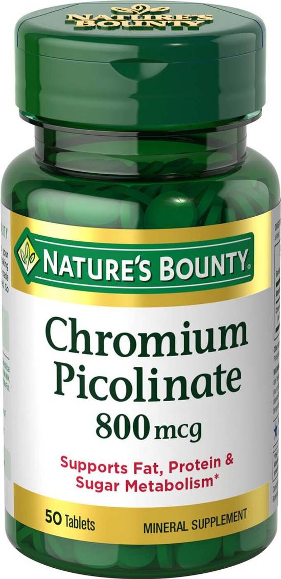 Nature's Bounty Chromium Picolinate 800 Mcg Tablets