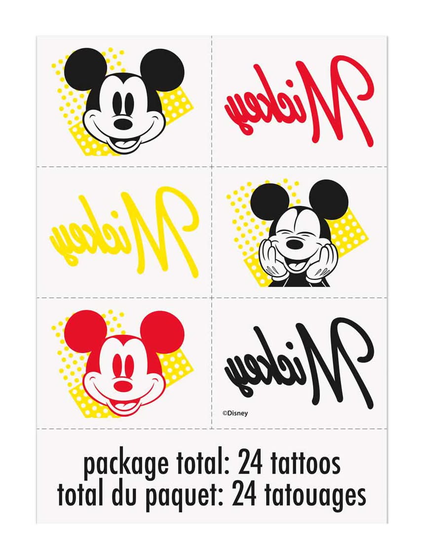 Disney Mickey Mouse Tattoos 24 Ct