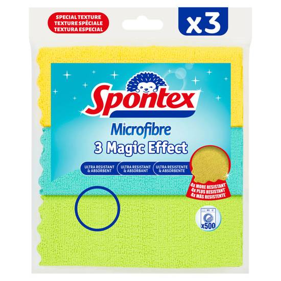 Spontex 3 Magic Effect Microfibre Cloths