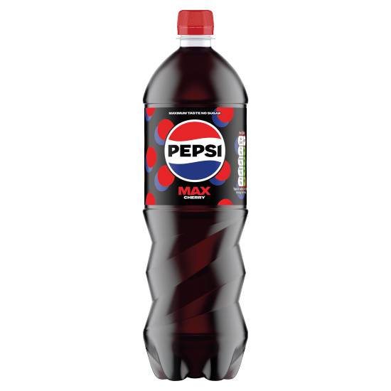 Pepsi Max Cherry No Sugar Cola Soda (1.25L)