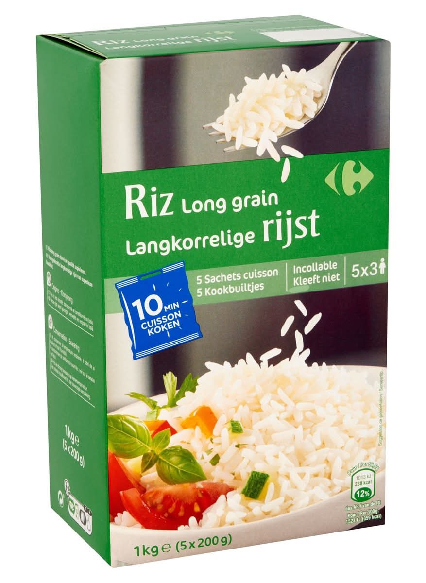 Carrefour Langkorrelige Rijst 5 x 200 g