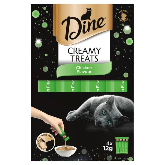 Dine Creamy Treats Chicken Flavour Cat Treat (4 Pack) 12g