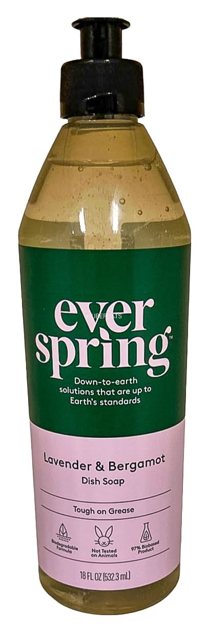 Everspring Liquid Dish Soap, Lavender & Bergamot (18 fl oz)