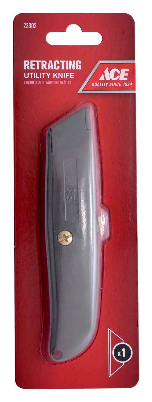 ACE 5.5 In. Sliding Utility Knife Black 1 Pk